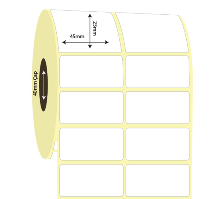 45mm x 25mm 2'li Ayrık Vellum Etiket (Sticker)