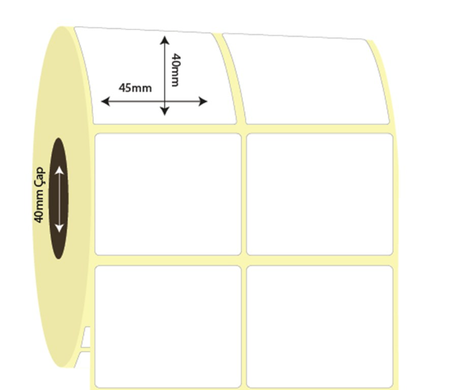 45mm x 40mm 2'li Ayrık Vellum Etiket (Sticker)