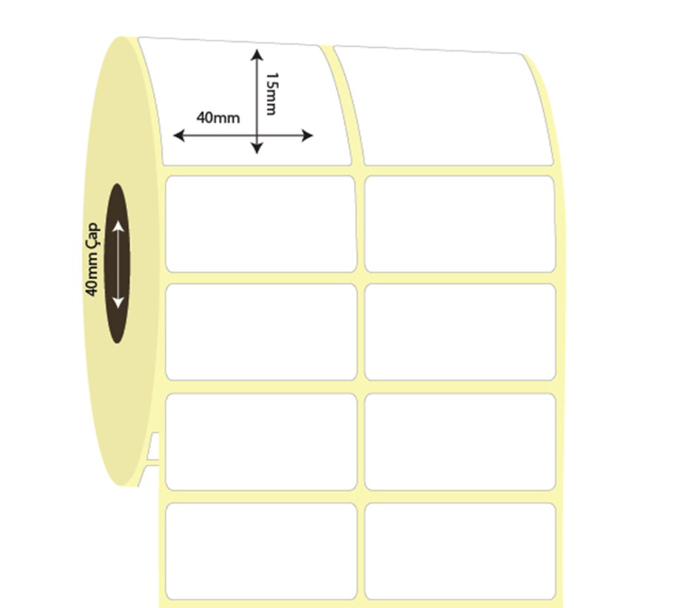 40mm x 15mm 2'li Ayrık Vellum Etiket (Sticker)