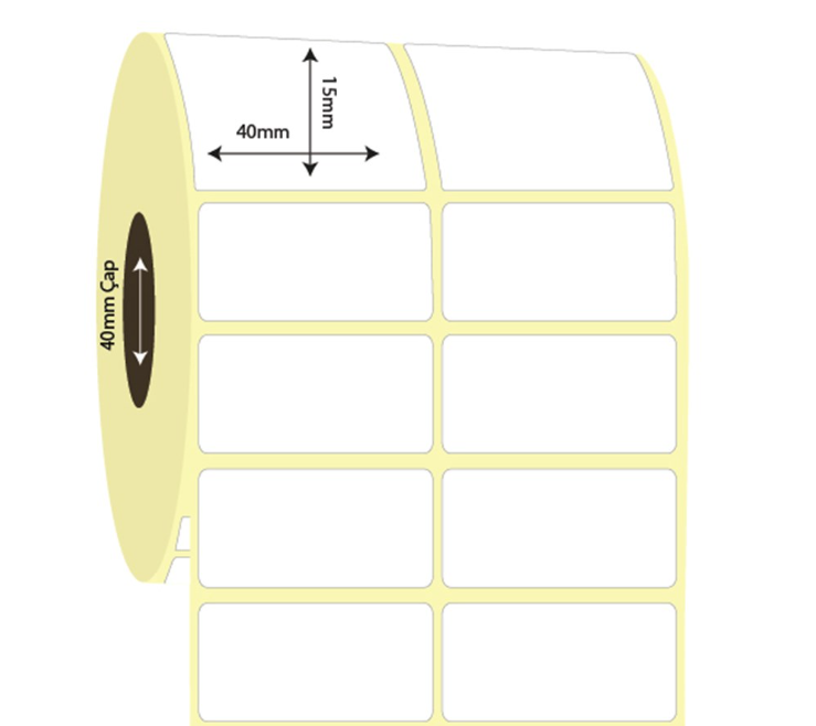 40mm x 15mm Vellum Etiket (Sticker)