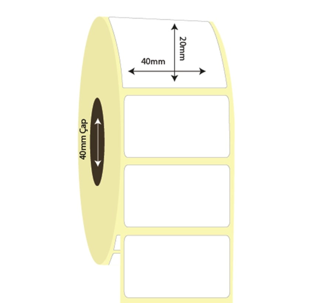 40mm x 20mm Vellum Etiket (Sticker)