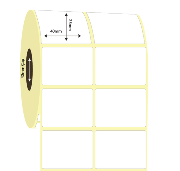 40mm x 25mm 2'li Ayrık Vellum Etiket (Sticker)
