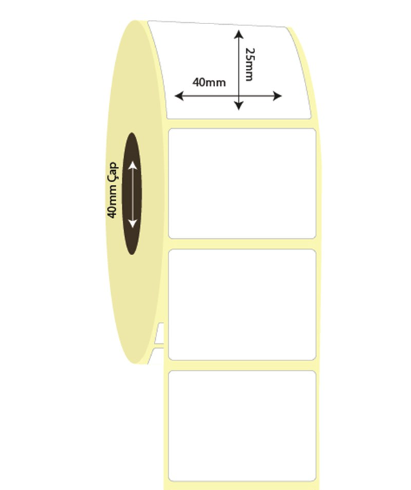 40mm x 25mm Vellum Etiket (Sticker)