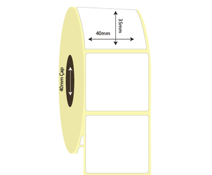40mm x 35mm Vellum Etiket (Sticker)