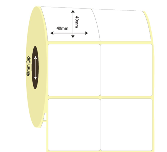 40mm x 40mm 2'li Bitişik Vellum Etiket (Sticker)