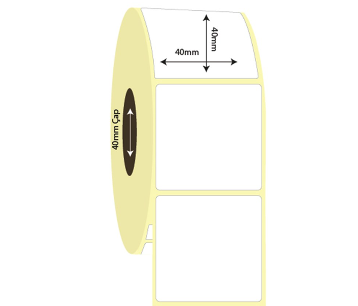 40mm x 40mm Vellum Etiket (Sticker)