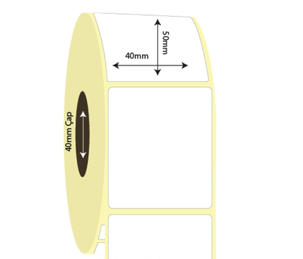 40mm x 50mm Vellum Etiket (Sticker)