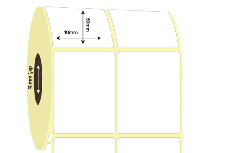 40mm x 60mm 2'li Ayrık Vellum Etiket (Sticker)