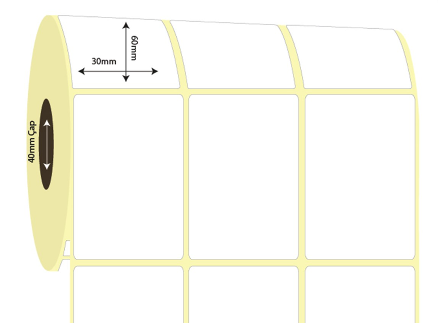 30mm x 60mm 3'lü Ayrık Vellum Etiket (Sticker)