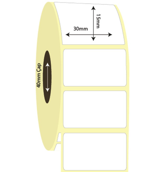 30mm x 15mm Vellum Etiket (Sticker)