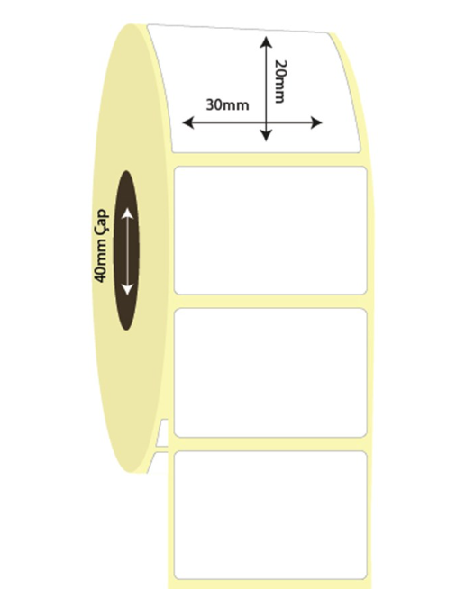 30mm x 20mm Vellum Etiket (Sticker)