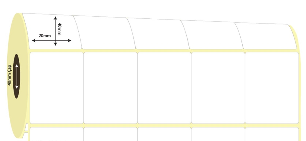20mm x 40mm 5'li Bitişik Vellum Etiket (Sticker)