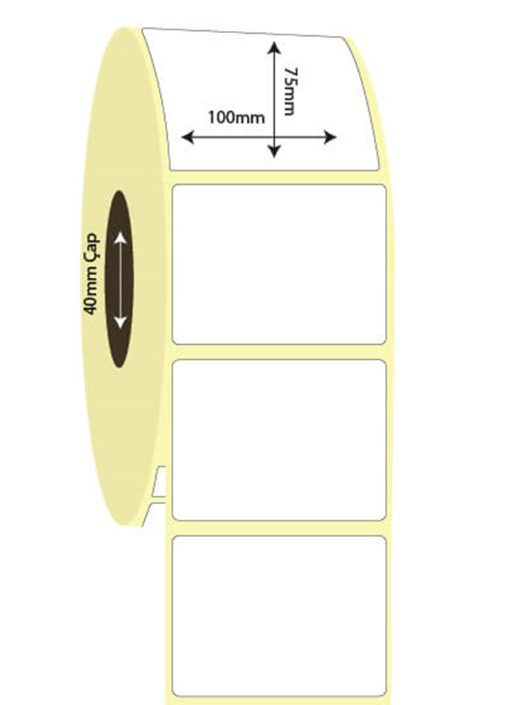 100mm x 75mm Lamine Termal Etiket (Sticker)