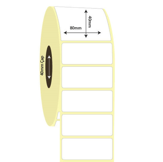 80mm x 40mm Lamine Termal Etiket (Sticker)