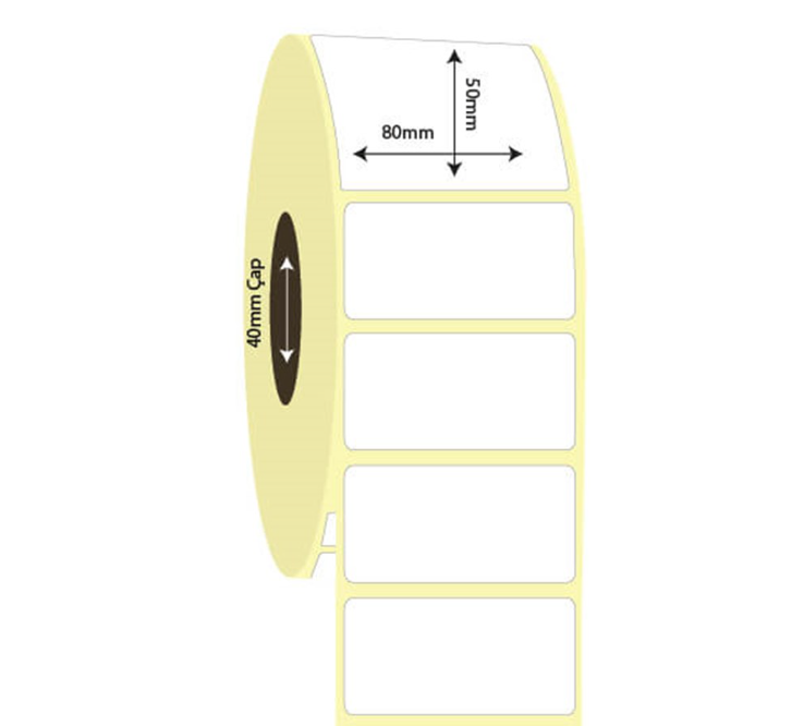 80mm x 50mm Vellum Etiket (Sticker)