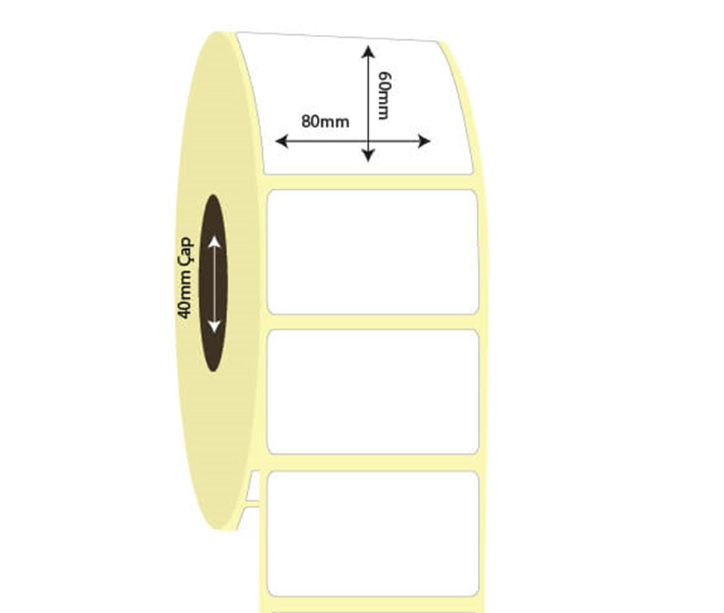 80mm x 60mm Lamine Termal Etiket (Sticker)