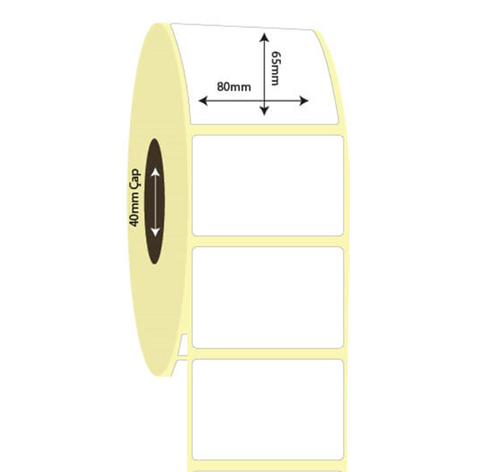 80mm x 65mm Lamine Termal Etiket (Sticker)