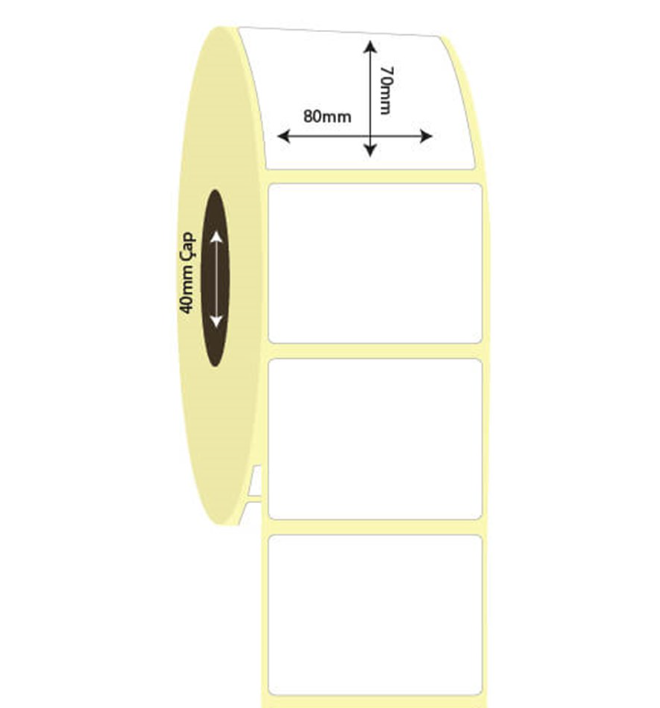 80mm x 70mm Lamine Termal Etiket (Sticker)