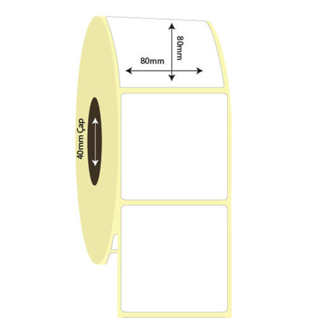 80mm x 80mm Vellum Etiket (Sticker)