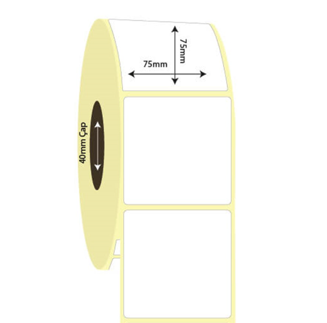 75mm x 75mm Vellum Etiket (Sticker)