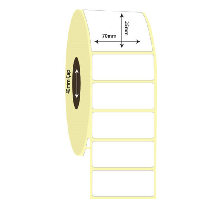 70mm x 25mm Lamine Termal Etiket (Sticker)