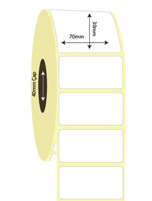 70mm x 30mm Lamine Termal Etiket (Sticker)