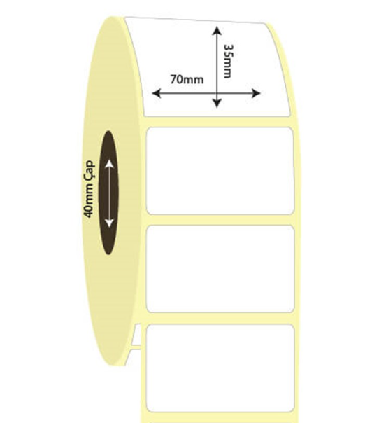 70mm x 35mm Lamine Termal Etiket (Sticker)