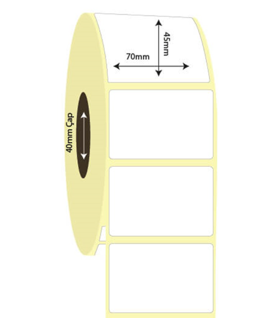 70mm x 45mm Lamine Termal Etiket (Sticker)