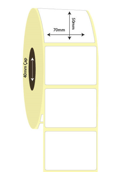 70mm x 50mm Vellum Etiket (Sticker)