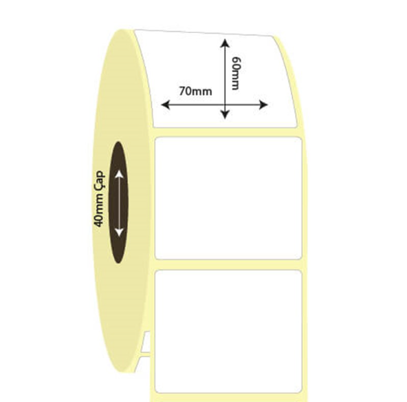 70mm x 60mm Vellum Etiket (Sticker)