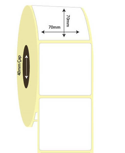 70mm x 70mm Vellum Etiket (Sticker)