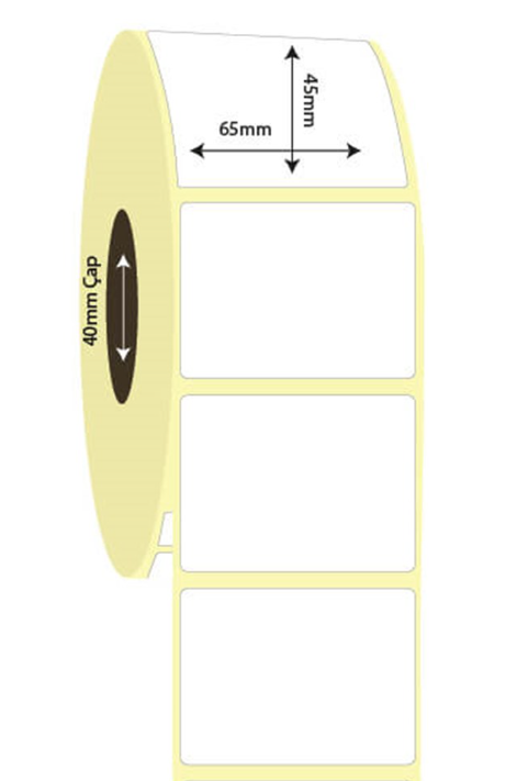 65mm x 45mm Vellum Etiket (Sticker)