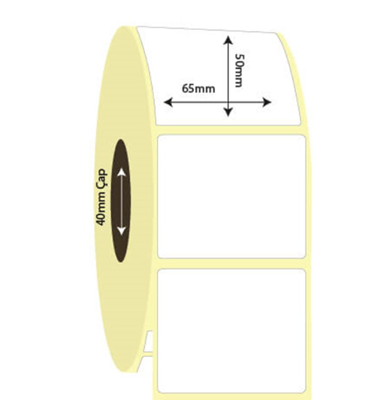 65mm x 50mm Lamine Termal Etiket (Sticker)