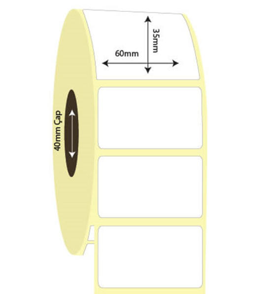 60mm x 35mm Vellum Etiket (Sticker)