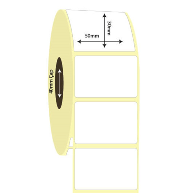 50mm x 30mm Lamine Termal Etiket (Sticker)