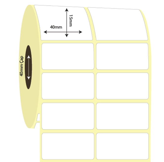 40mm x 15mm 2'li Ayrık Lamine Termal Etiket (Sticker)