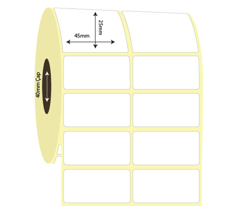 40mm x 25mm 2'li Ayrık Termal Etiket (Sticker)
