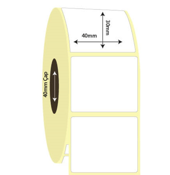 40mm x 30mm Lamine Termal Etiket (Sticker)