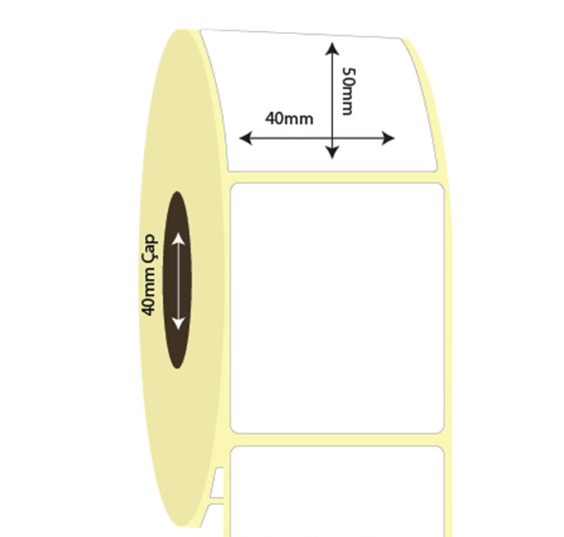40mm x 50mm Lamine Termal Etiket (Sticker)