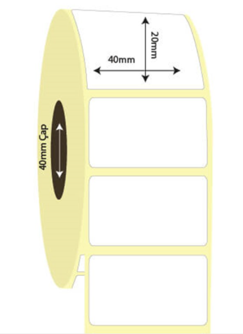 40mm x 20mm Lamine Termal Etiket (Sticker)