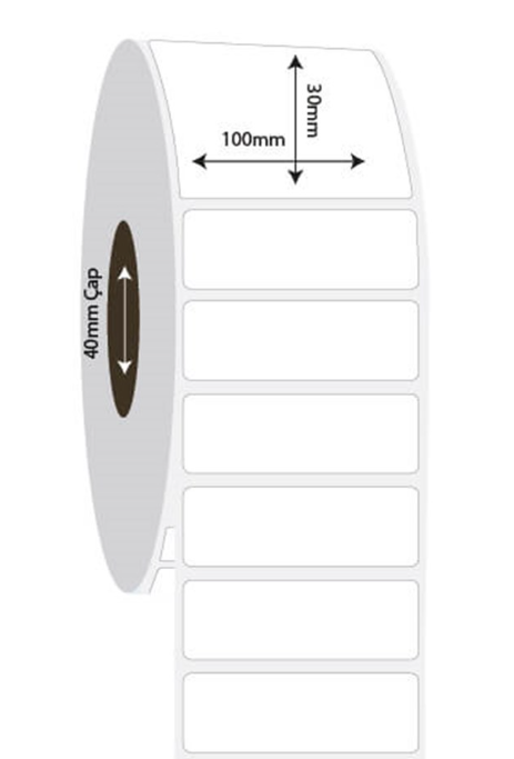 100mm x 30mm PP Opak Etiket (Sticker)