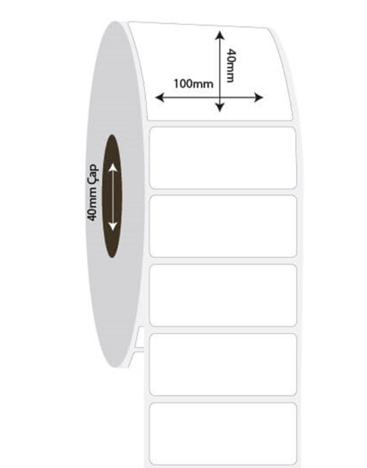 100mm x 40mm PP Opak Etiket (Sticker)
