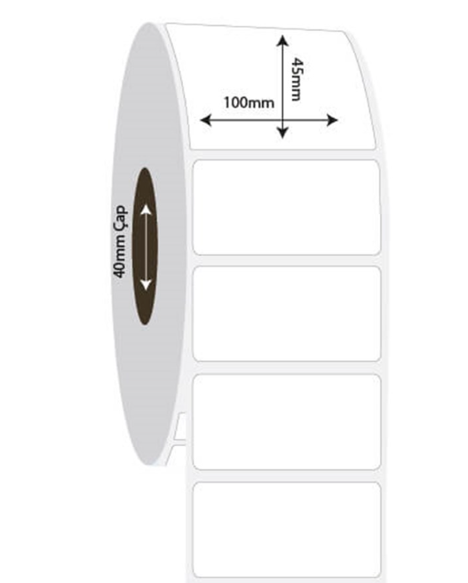 100mm x 45mm PP Opak Etiket (Sticker)