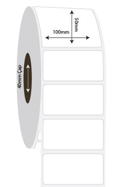 100mm x 50mm PP Opak Etiket (Sticker)