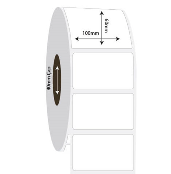 100mm x 60mm PP Opak Etiket (Sticker)
