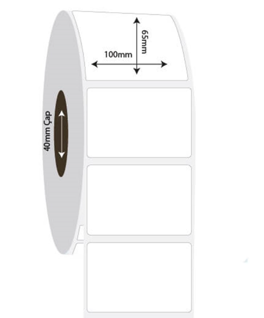 100mm x 65mm PP Opak Etiket (Sticker)