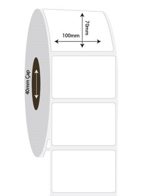 100mm x 70mm PP Opak Etiket (Sticker)