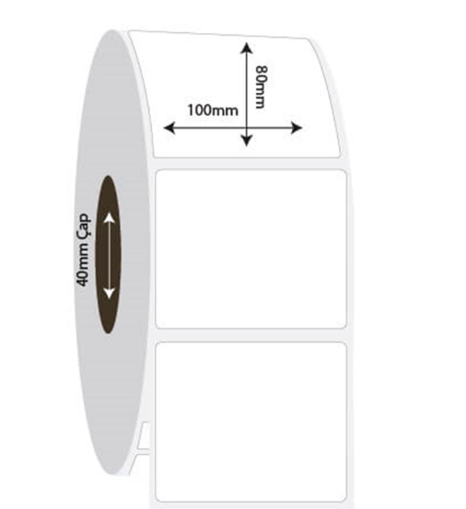 100mm x 80mm PP Opak Etiket (Sticker)