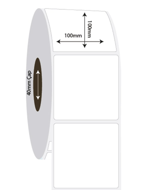 100mm x 100mm PP Opak Etiket (Sticker)