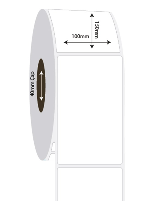 100mm x 150mm PP Opak Etiket (Sticker)